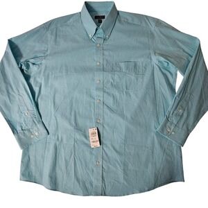 Club Room Regular Fit Performance Dress Shirt Tidewater Check 17.5 36/37